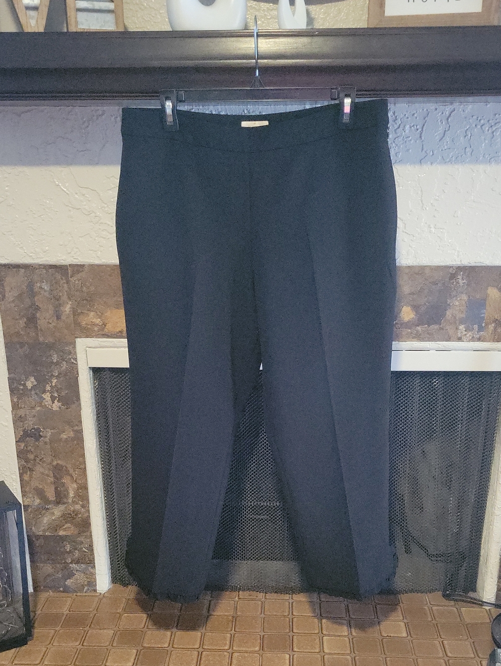 Kate Spade Black Ruffle Cuff High Rise Trouser‎ Dress Pants